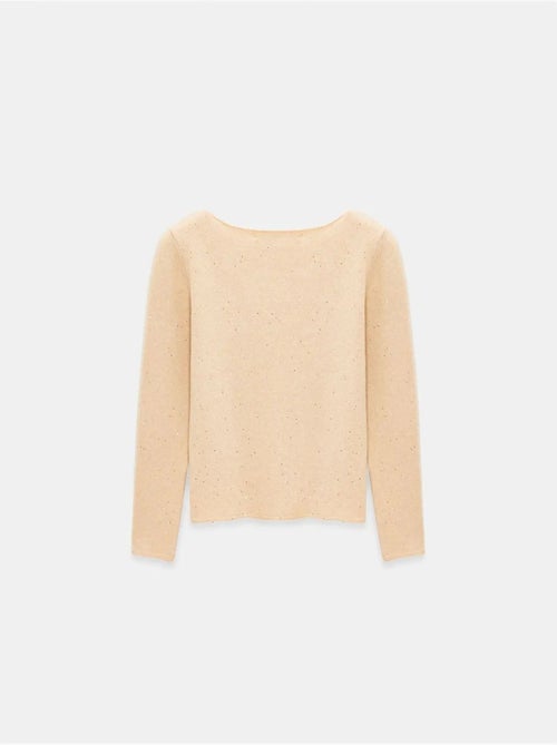 Jersey de punto con cuello barco y lentejuelas - Kiabi Jersey de punto con cuello barco y lentejuelas - Kiabi