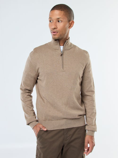 Jersey de punto con cuello camionero - Kiabi