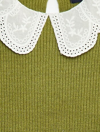 Jersey de punto con cuello Claudine