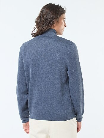 Jersey de punto con cuello con cremallera