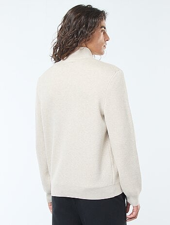 Jersey de punto con cuello con cremallera