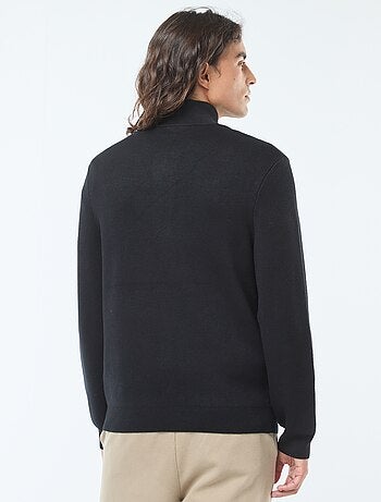 Jersey de punto con cuello con cremallera