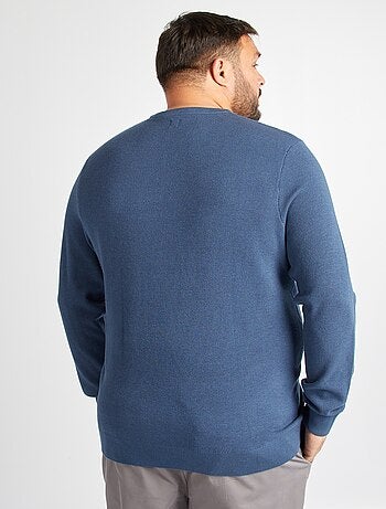 Jersey de punto con cuello de botones