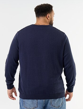 Jersey de punto con cuello de pico