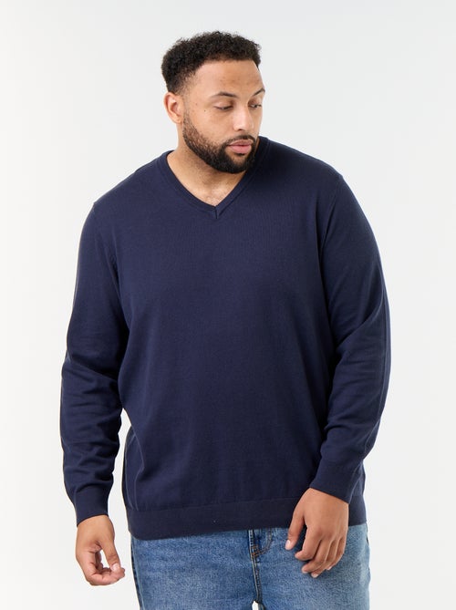 Jersey de punto con cuello de pico - Kiabi Jersey de punto con cuello de pico - Kiabi