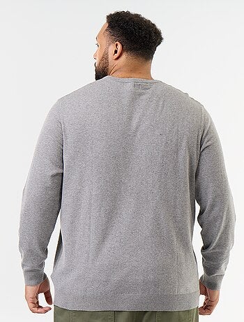 Jersey de punto con cuello de pico