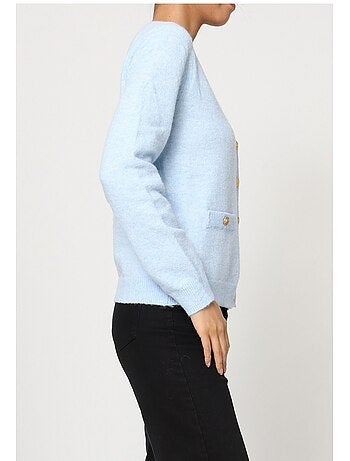 Jersey de punto con cuello de pico Kebello