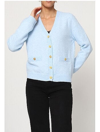 Jersey de punto con cuello de pico Kebello