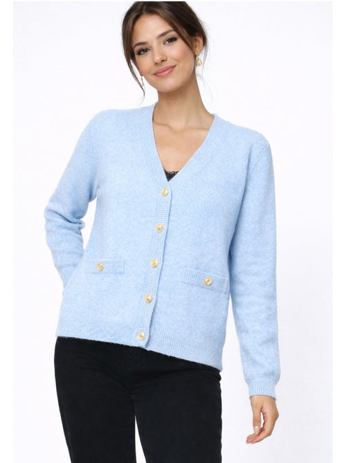 Jersey de punto con cuello de pico Kebello - Kiabi