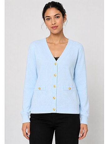 Jersey de punto con cuello de pico Kebello