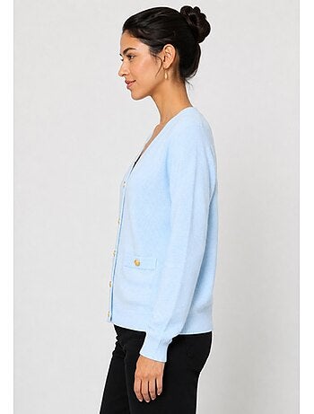 Jersey de punto con cuello de pico Kebello