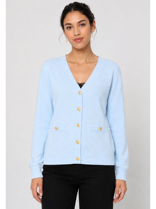 Jersey de punto con cuello de pico Kebello - Kiabi Jersey de punto con cuello de pico Kebello - Kiabi