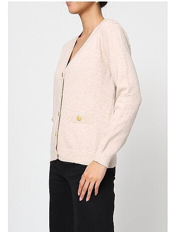 Jersey de punto con cuello de pico Kebello