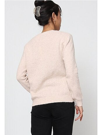 Jersey de punto con cuello de pico Kebello