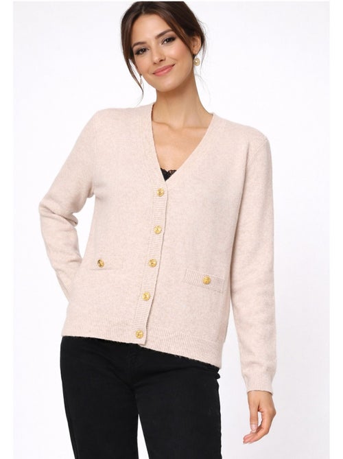 Jersey de punto con cuello de pico Kebello - Kiabi