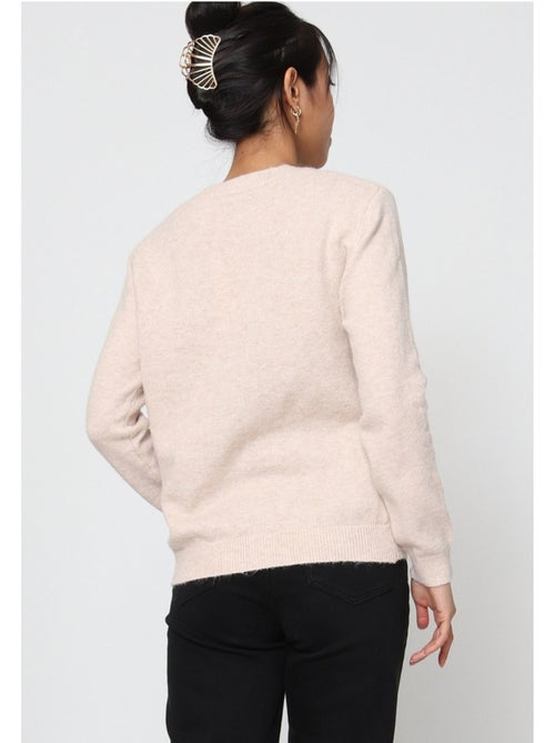 Jersey de punto con cuello de pico Kebello - Kiabi