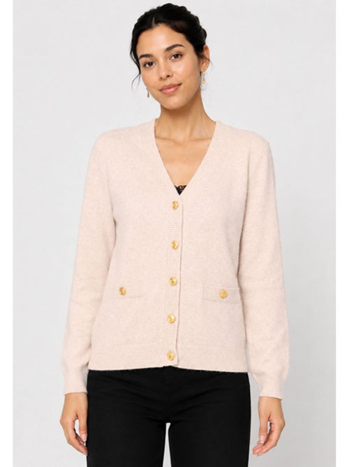 Jersey de punto con cuello de pico Kebello - Kiabi Jersey de punto con cuello de pico Kebello - Kiabi