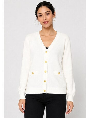 Jersey de punto con cuello de pico Kebello