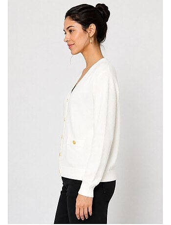 Jersey de punto con cuello de pico Kebello