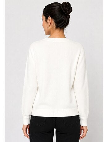 Jersey de punto con cuello de pico Kebello