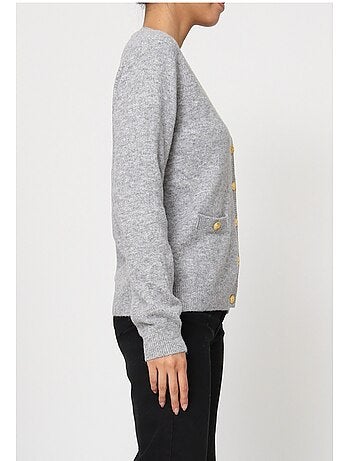 Jersey de punto con cuello de pico Kebello