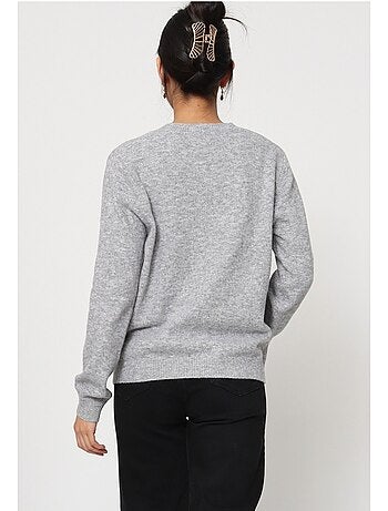 Jersey de punto con cuello de pico Kebello