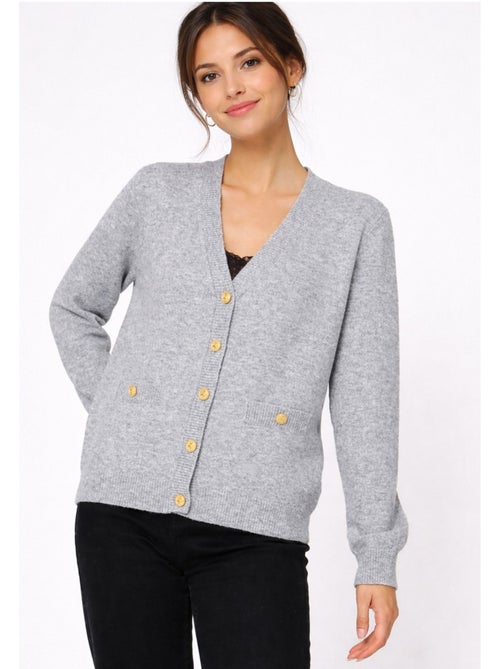 Jersey de punto con cuello de pico Kebello - Kiabi