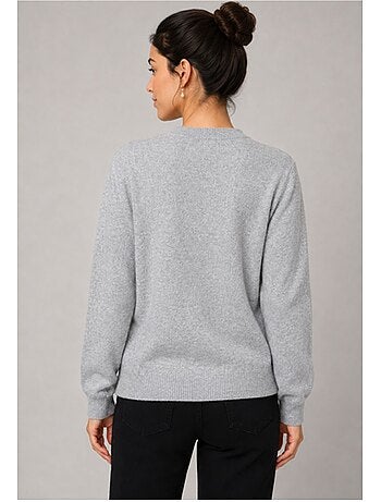 Jersey de punto con cuello de pico Kebello