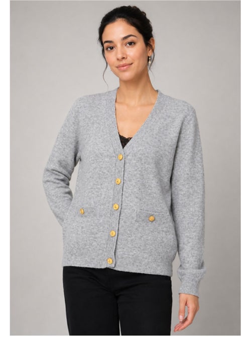 Jersey de punto con cuello de pico Kebello - Kiabi Jersey de punto con cuello de pico Kebello - Kiabi