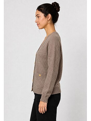Jersey de punto con cuello de pico Kebello