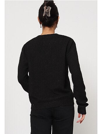 Jersey de punto con cuello de pico Kebello