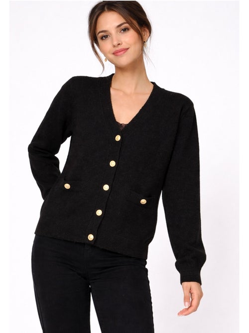 Jersey de punto con cuello de pico Kebello - Kiabi