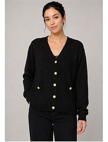 Jersey de punto con cuello de pico Kebello