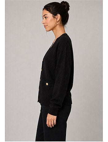 Jersey de punto con cuello de pico Kebello