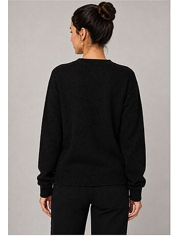 Jersey de punto con cuello de pico Kebello