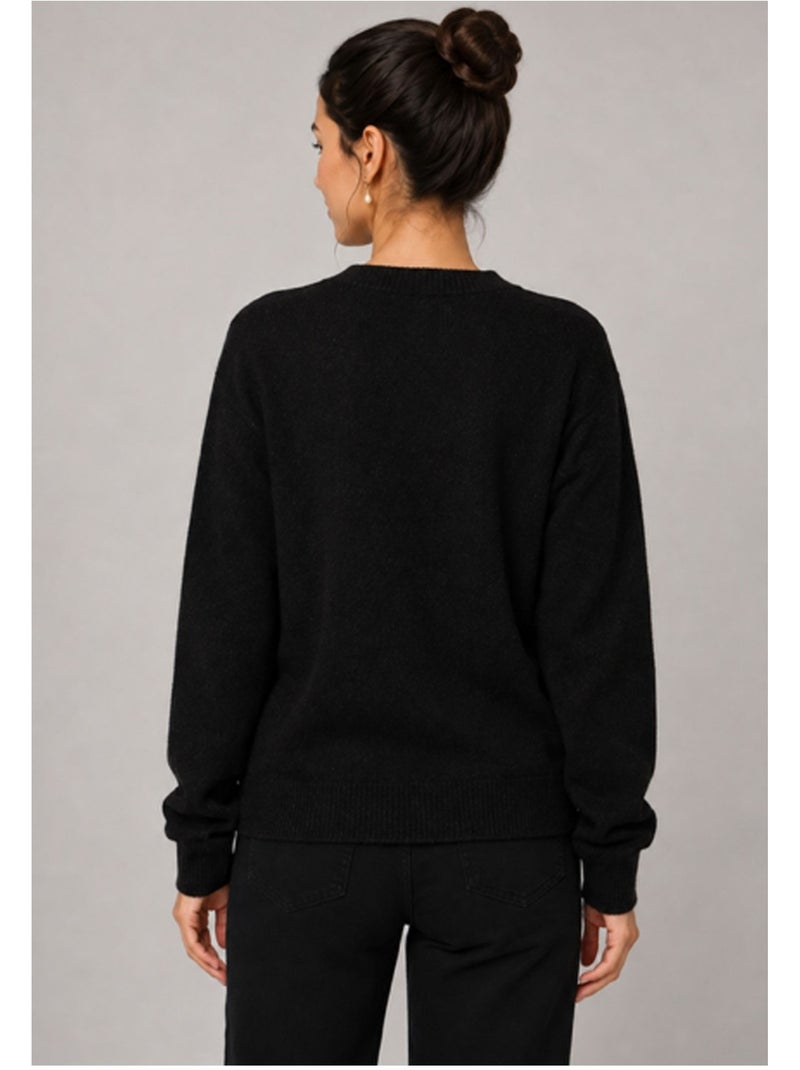 Jersey de punto con cuello de pico Kebello Negro Negro - Kiabi