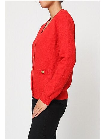 Jersey de punto con cuello de pico Kebello