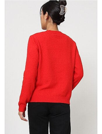 Jersey de punto con cuello de pico Kebello