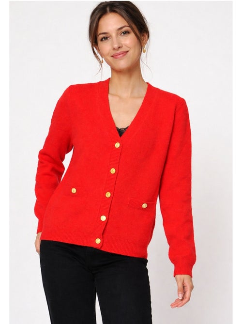 Jersey de punto con cuello de pico Kebello - Kiabi