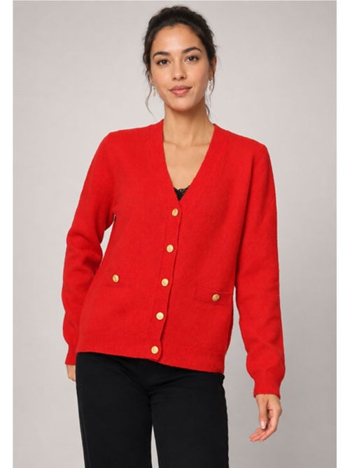 Jersey de punto con cuello de pico Kebello - Kiabi Jersey de punto con cuello de pico Kebello - Kiabi