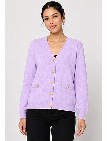 Jersey de punto con cuello de pico Kebello