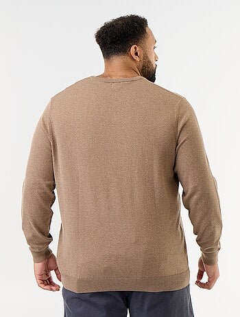 Jersey de punto con cuello de pico