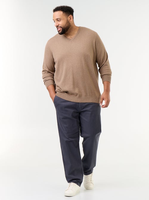 Jersey de punto con cuello de pico - Kiabi Jersey de punto con cuello de pico - Kiabi