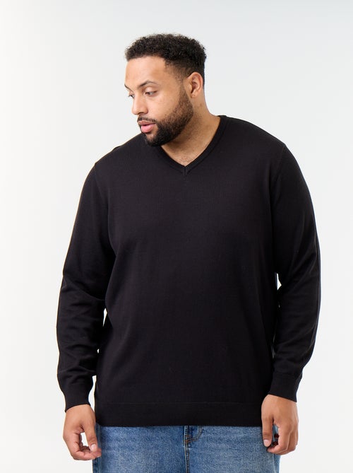 Jersey de punto con cuello de pico - Kiabi Jersey de punto con cuello de pico - Kiabi