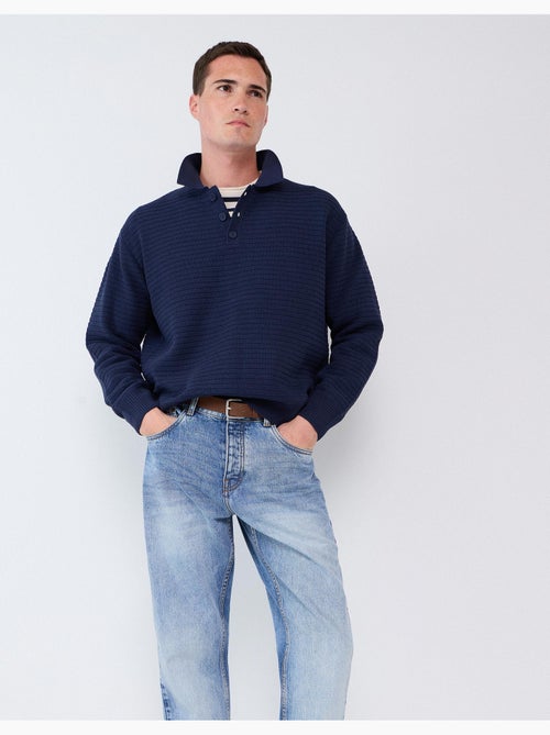 Jersey de punto con cuello de polo, mo fashion - Kiabi Jersey de punto con cuello de polo, mo fashion - Kiabi