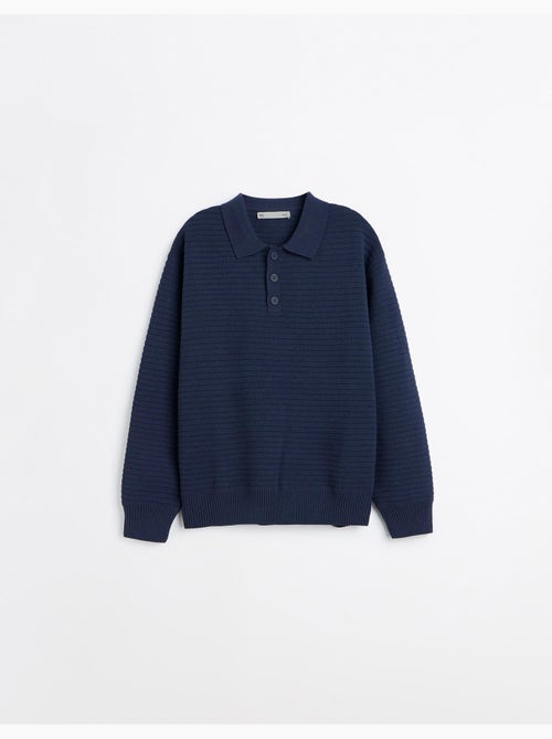 Jersey de punto con cuello de polo, mo fashion - Kiabi Jersey de punto con cuello de polo, mo fashion - Kiabi