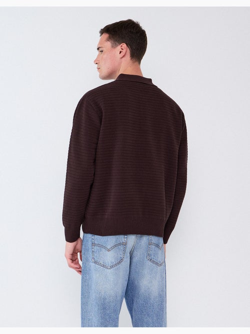 Jersey de punto con cuello de polo, mo fashion - Kiabi Jersey de punto con cuello de polo, mo fashion - Kiabi