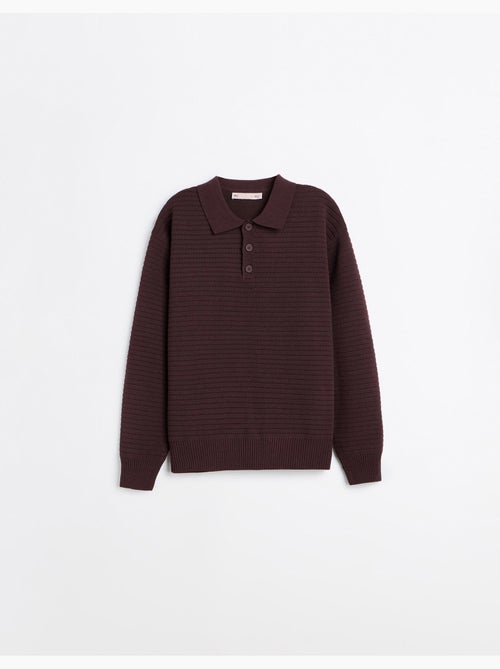 Jersey de punto con cuello de polo, mo fashion - Kiabi Jersey de punto con cuello de polo, mo fashion - Kiabi