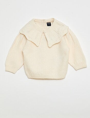 Jersey de punto con cuello desmontable