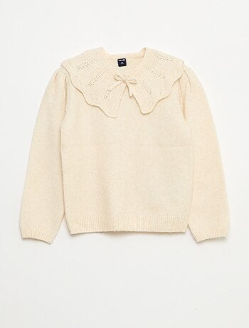 Jersey de punto con cuello desmontable